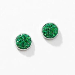 Touchstone Crystal May Birthstone Stud Earrings | Emerald | Swarovski